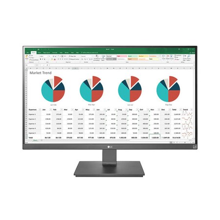 Lg 27" HDMI/DisplayPort/USB LED LCD Monitor, w/o Speakers 27BK67U-B